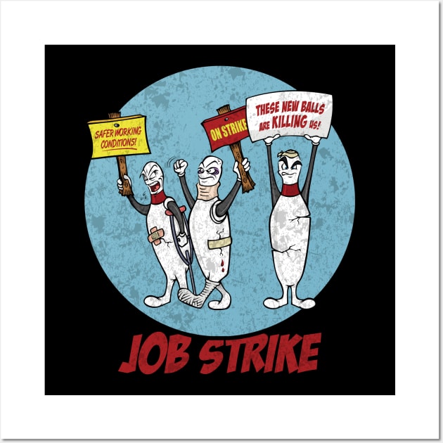 Bowling Job Strike Comics Wall Art by TEEWEB